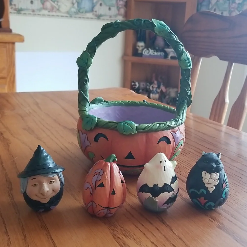 Jim Shore Halloween basket AUTOGRAPHED - Picture 7 of 12